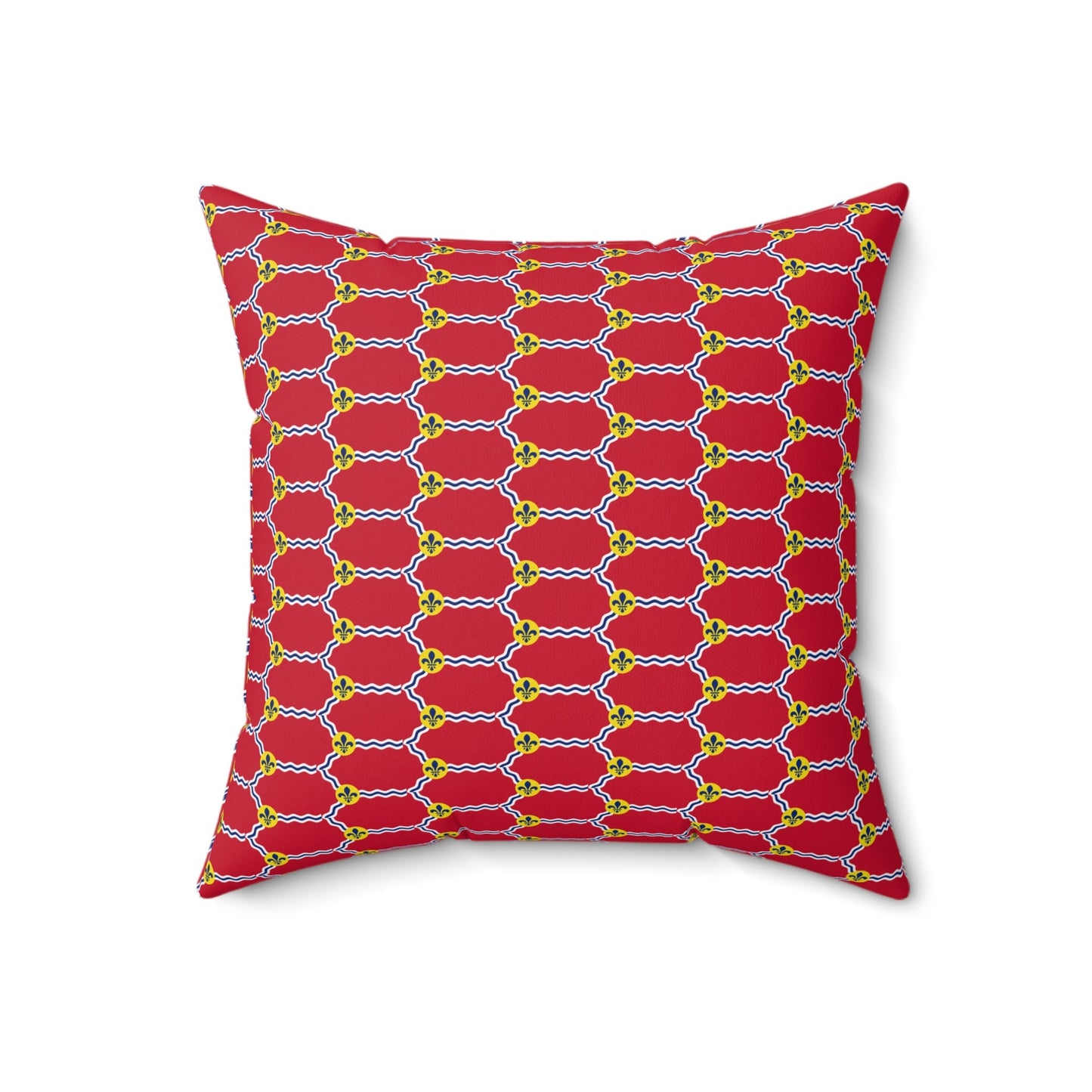 St. Louis Missouri Flag Spun Polyester Square Pillow