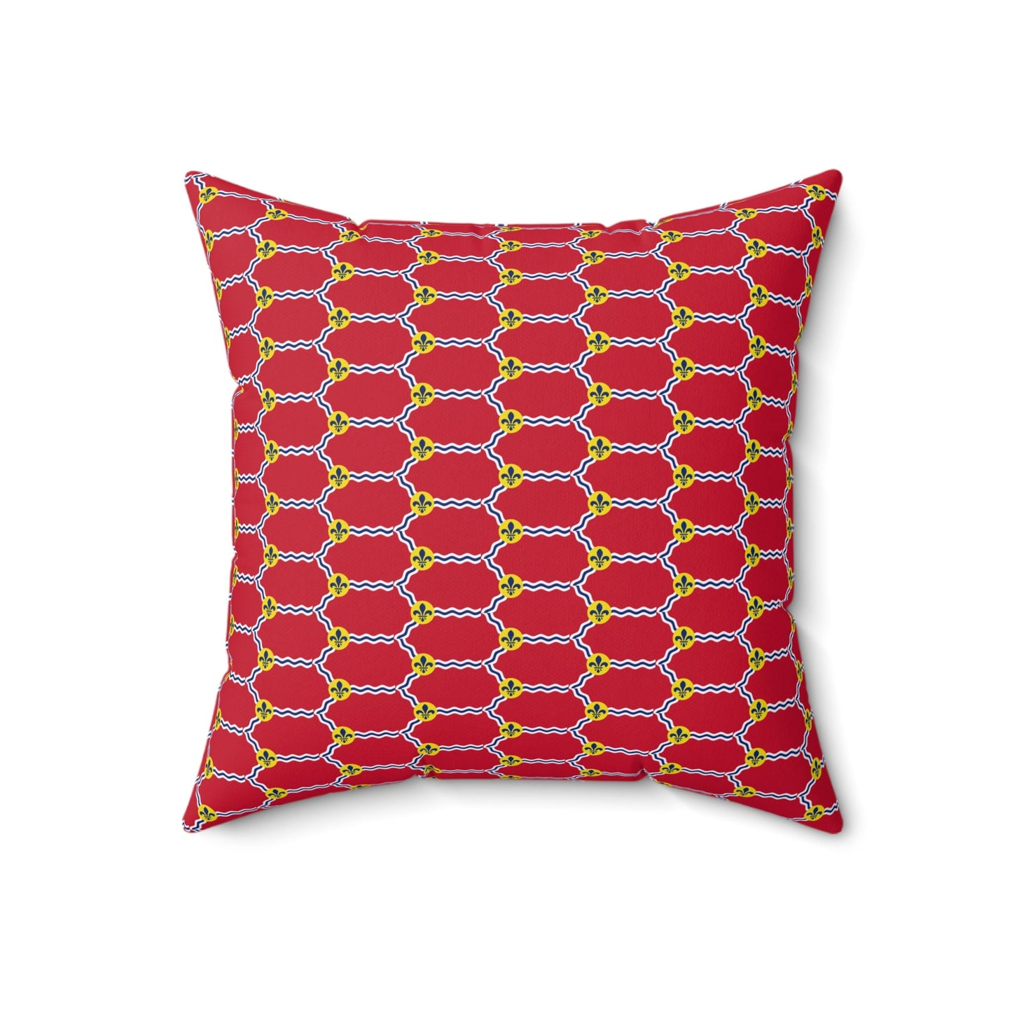 St. Louis Missouri Flag Spun Polyester Square Pillow