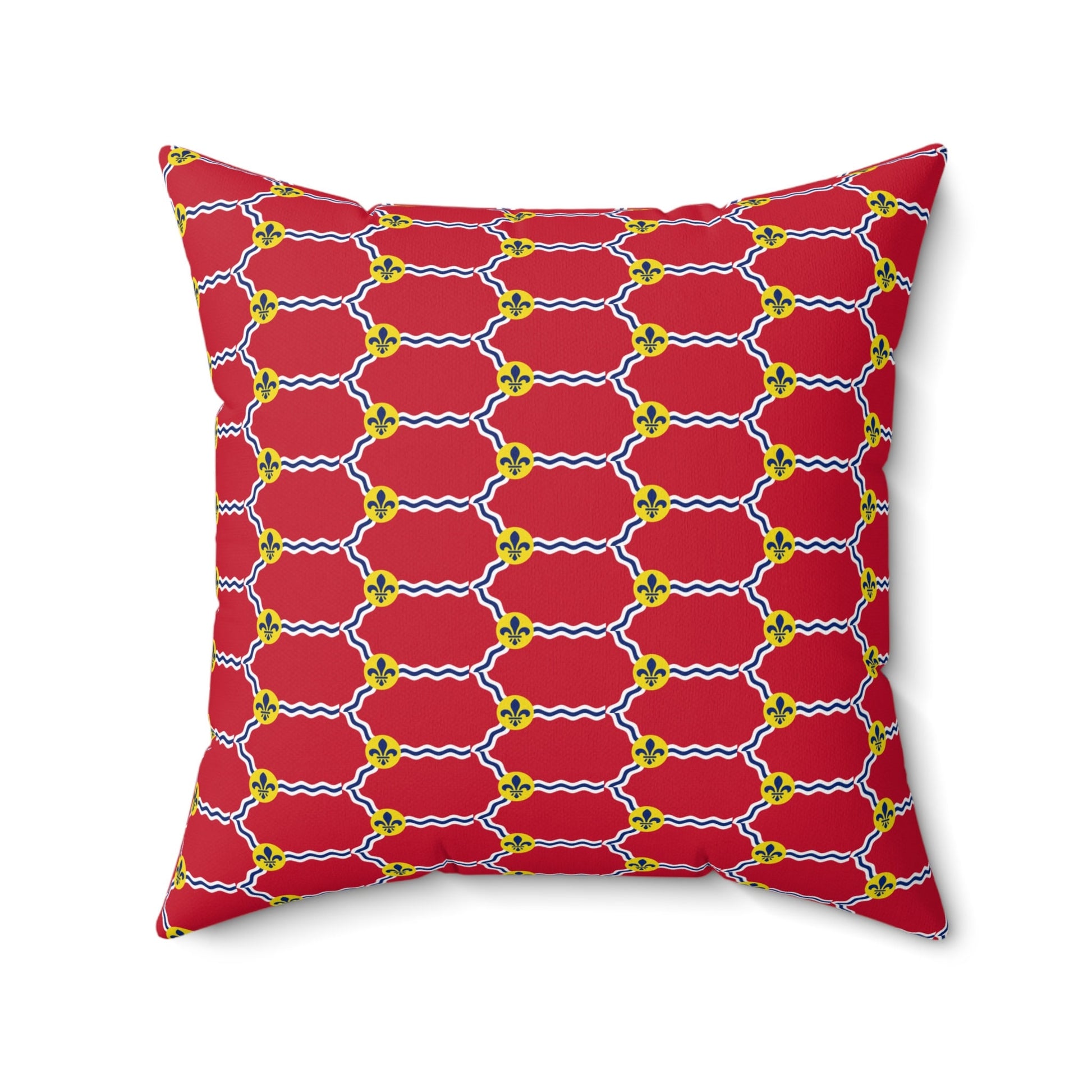 St. Louis Missouri Flag Spun Polyester Square Pillow