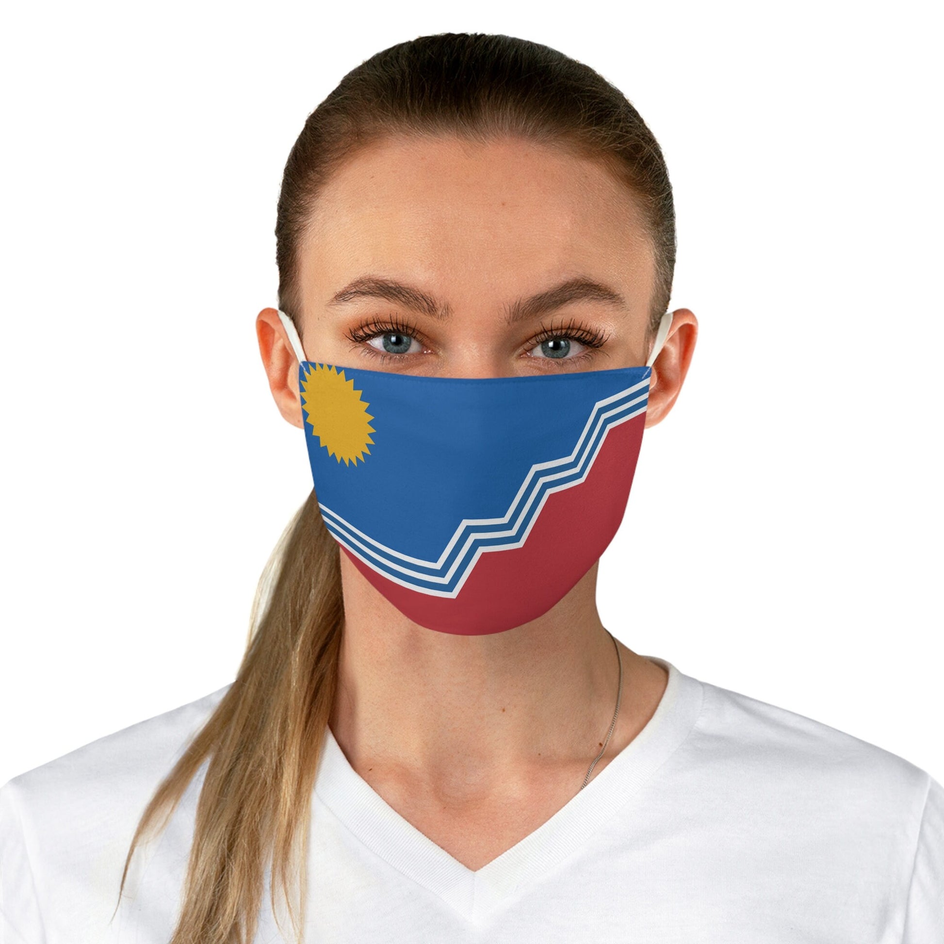 Sioux Falls South Dakota Flag Fabric Face Mask