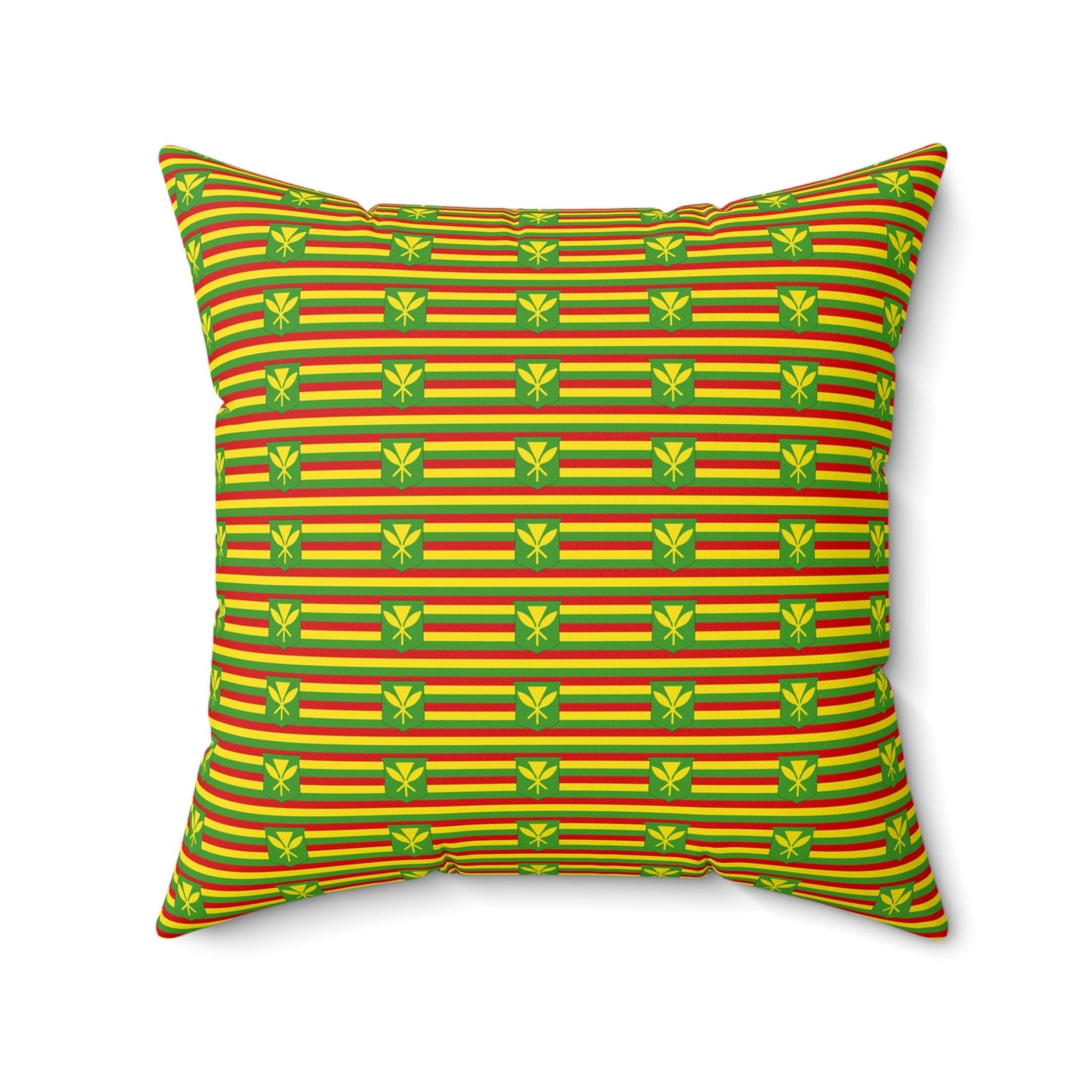 Kanaka Maoli Hawaii Flag Spun Polyester Square Pillow