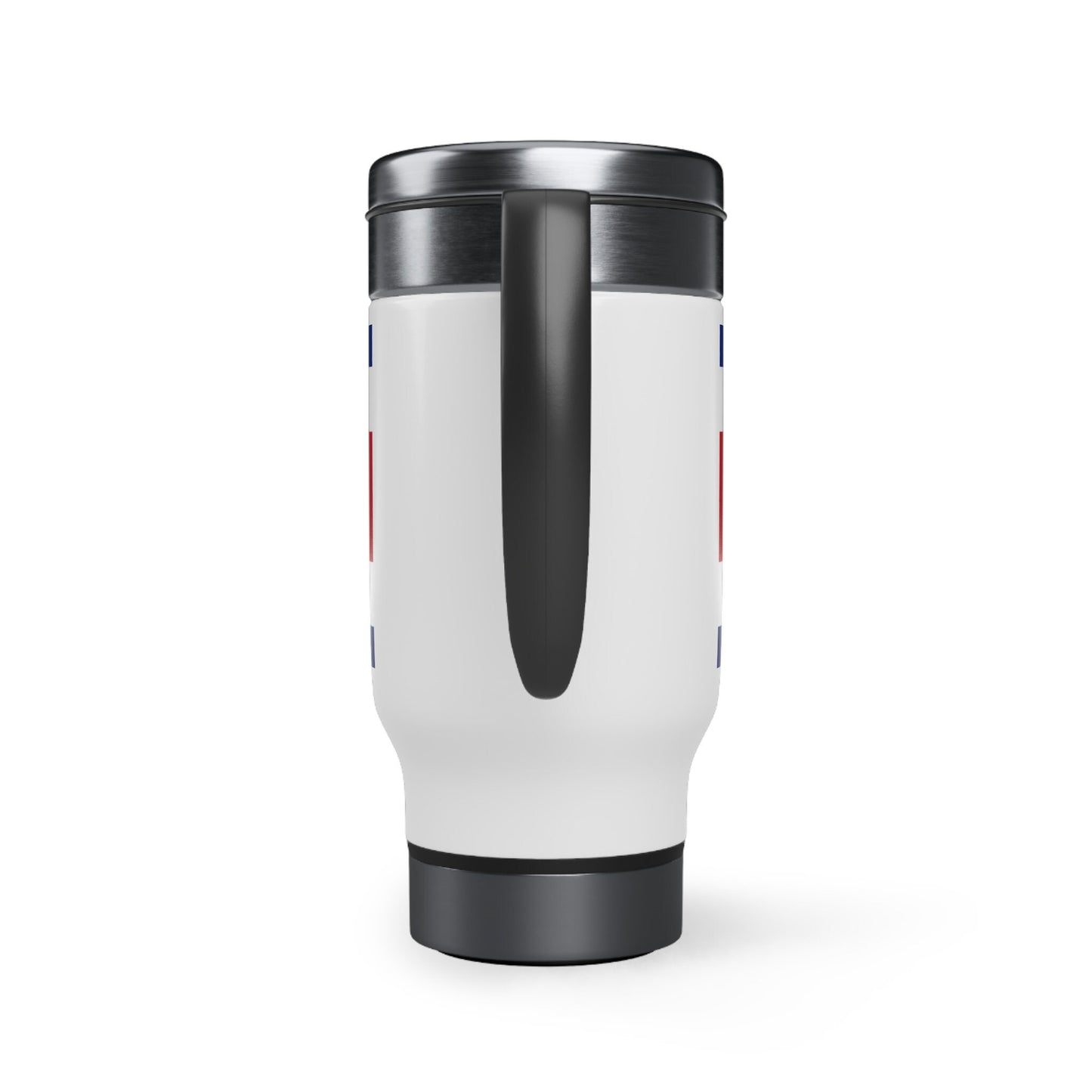 Costa Rica Flag Stainless Steel Travel Mug with Handle, 14oz