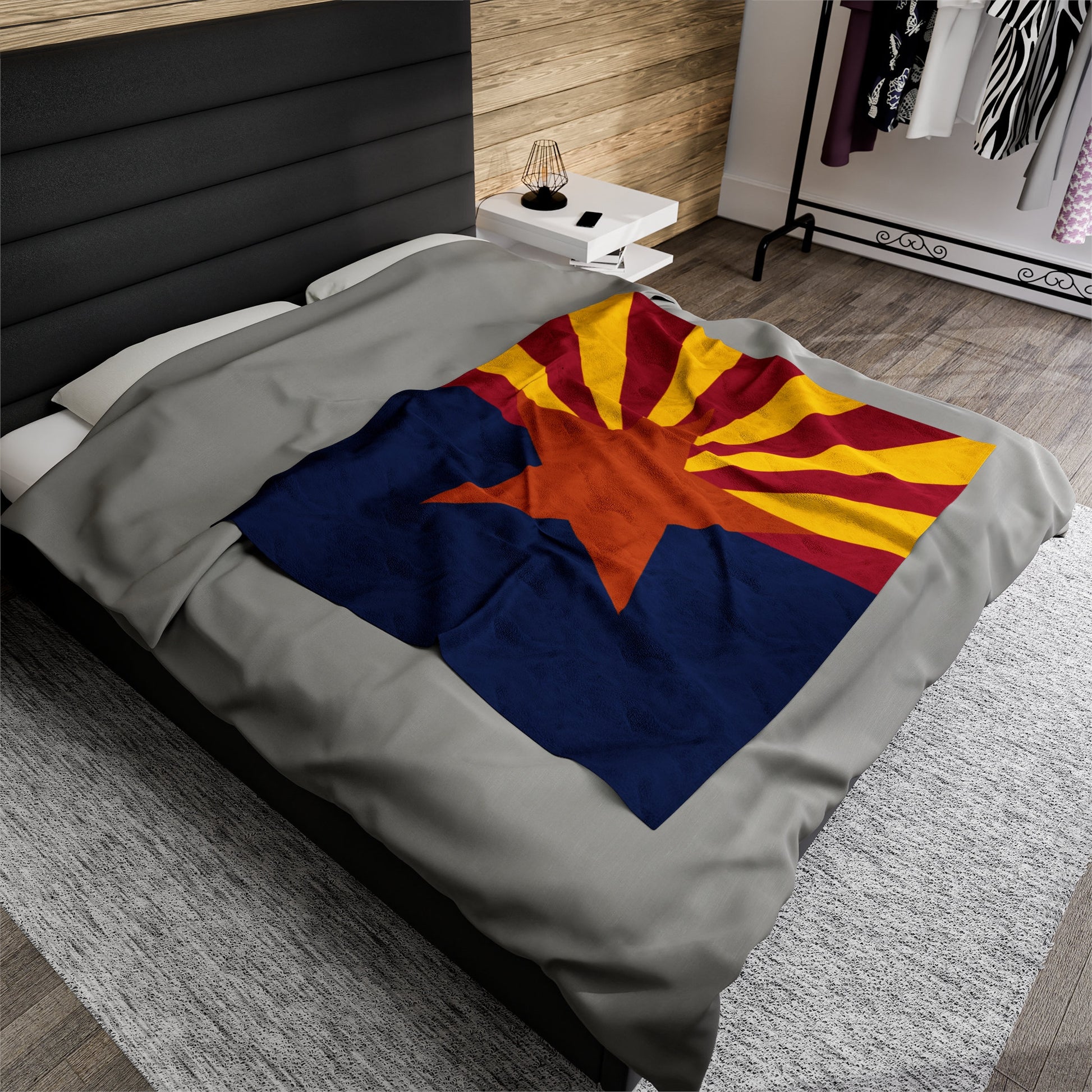 Arizona Flag Velveteen Plush Blanket