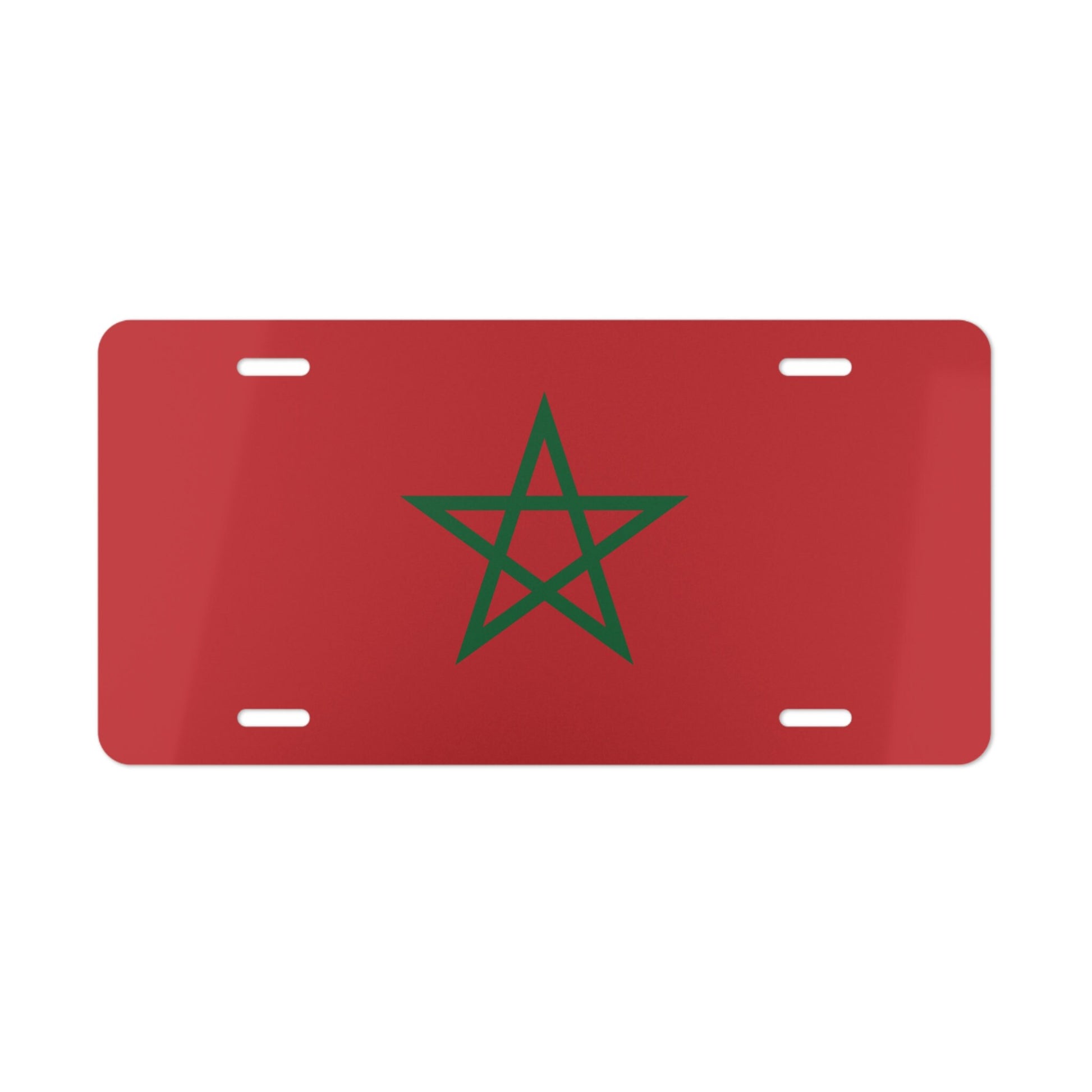 Morocco Flag Car Plate tag