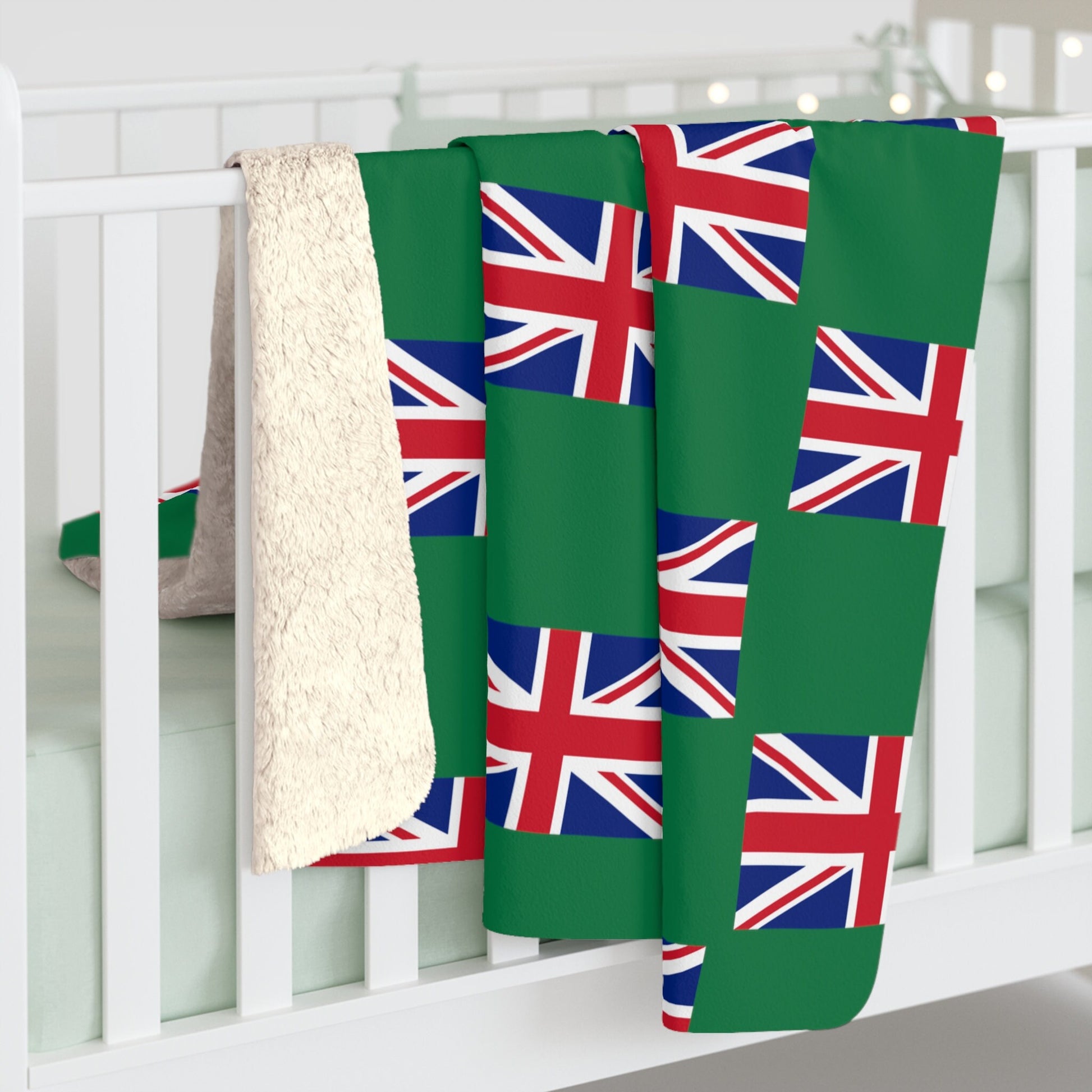 United Kingdom UK Sherpa Fleece Blanket