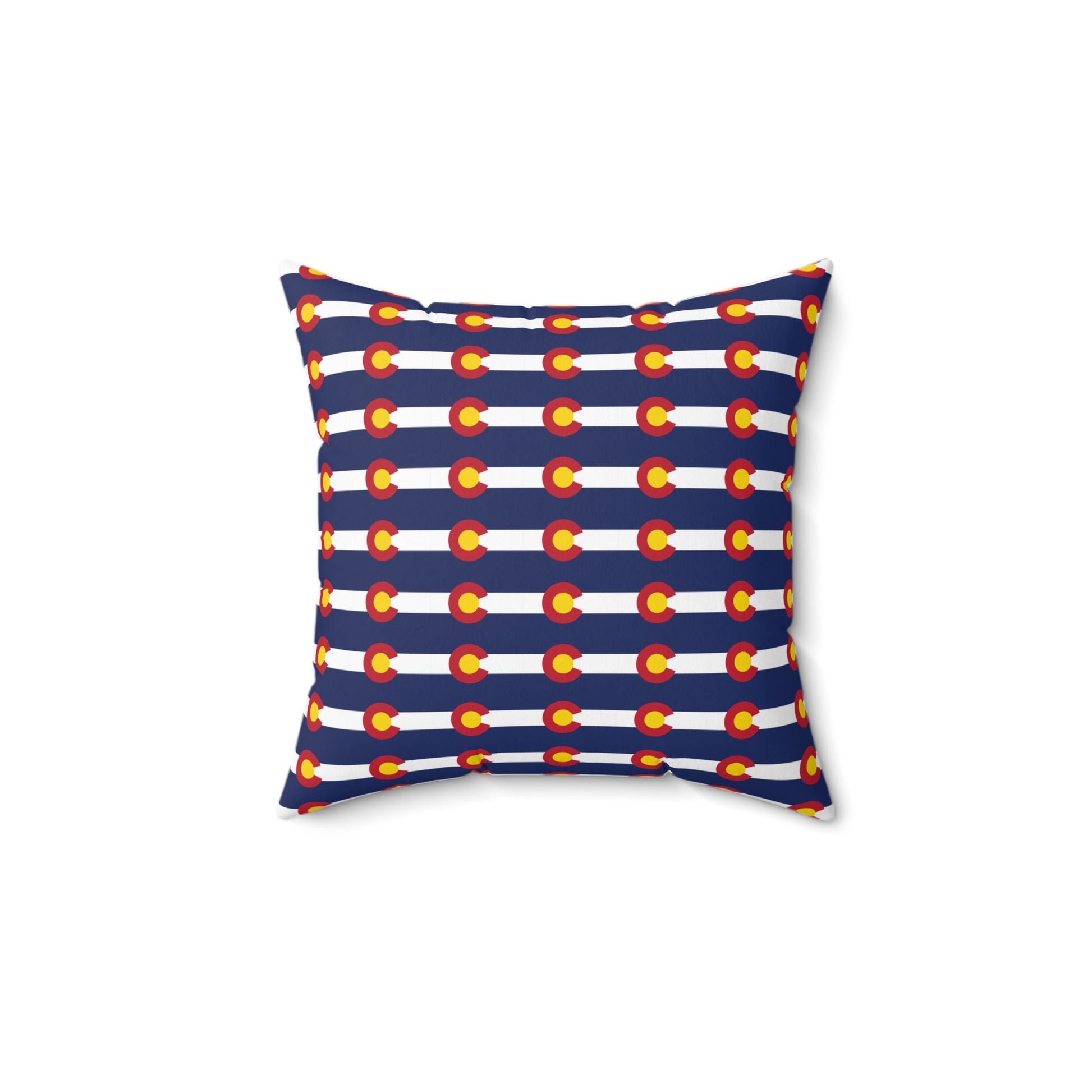 Colorado Flag Spun Polyester Square Pillow