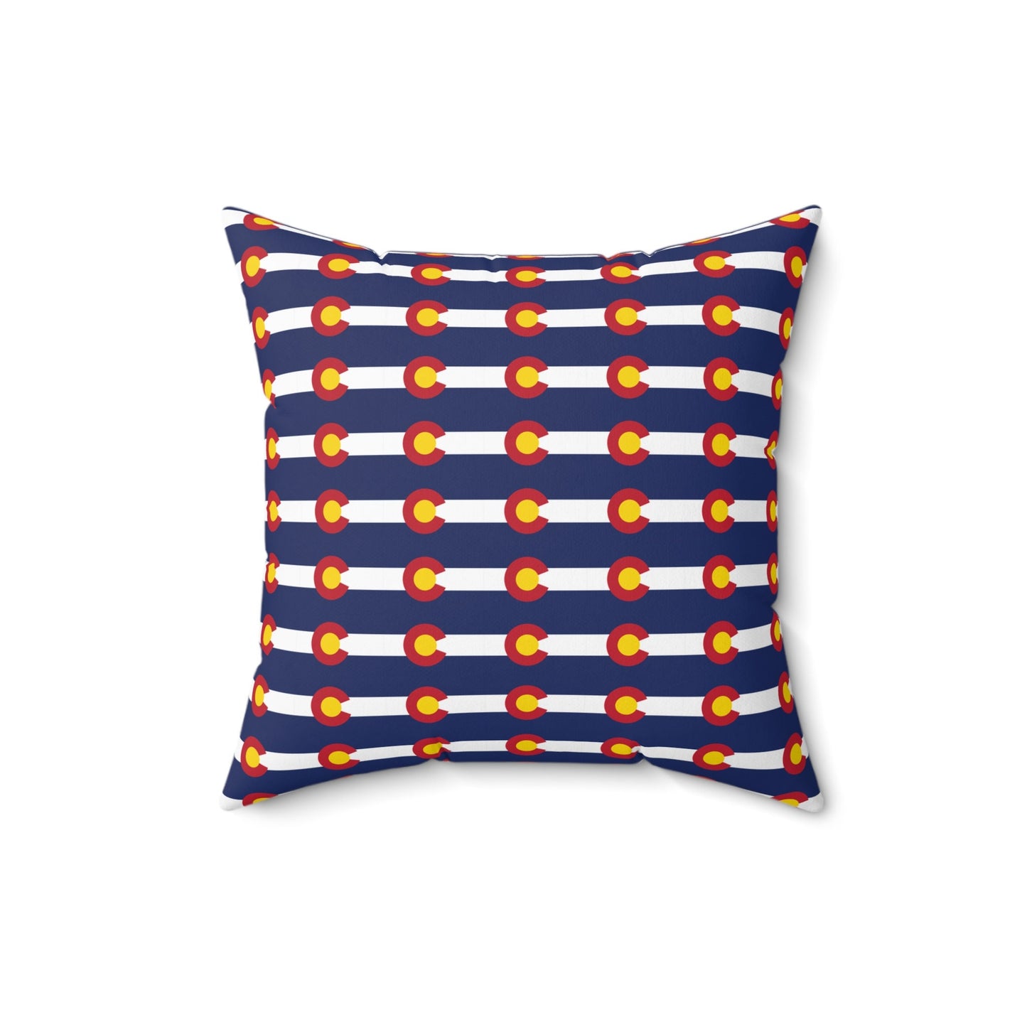 Colorado Flag Spun Polyester Square Pillow