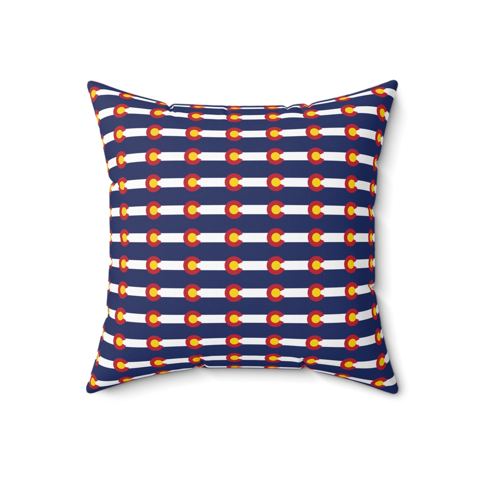 Colorado Flag Spun Polyester Square Pillow