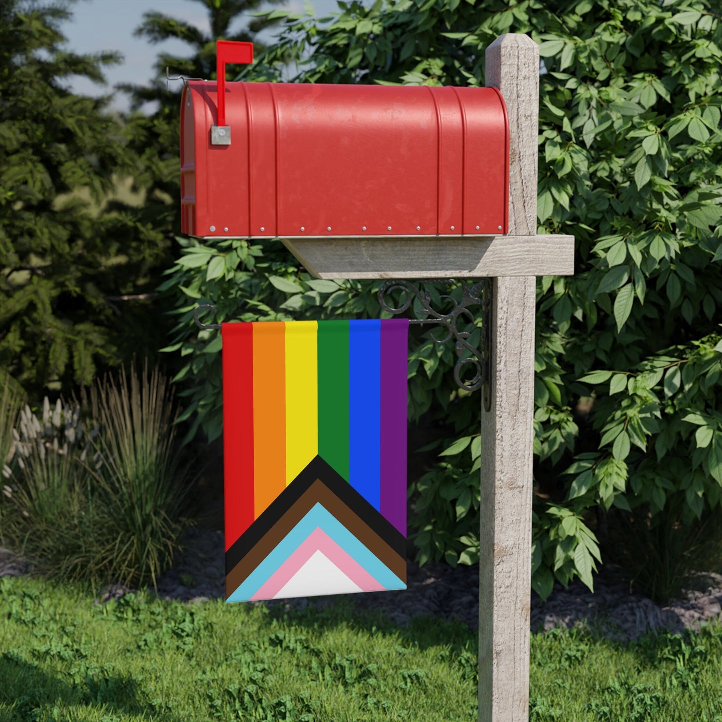 LGBTQ Progress Pride Flag Garden Banner