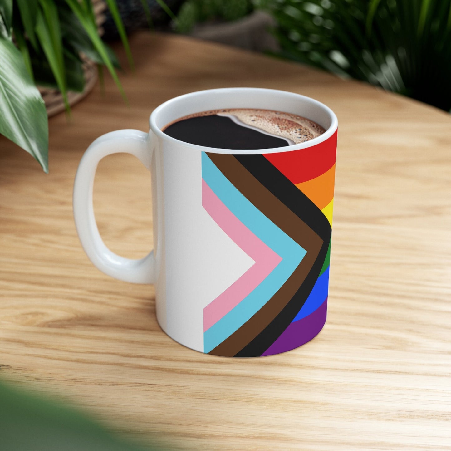 LGBTQ Progress Pride Flag Ceramic Coffee Mug 11oz Contact me for other Pride Flags.