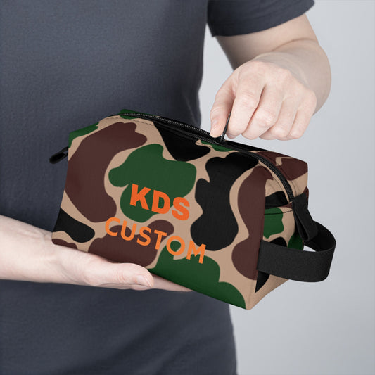 Custom Old School Camo Toiletry Bag, add your name, hunt club, intials, etc and whatever color