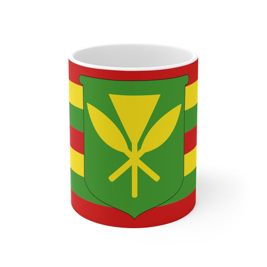 Kanaka Maoli Hawaii Flag Ceramic Mug 11oz