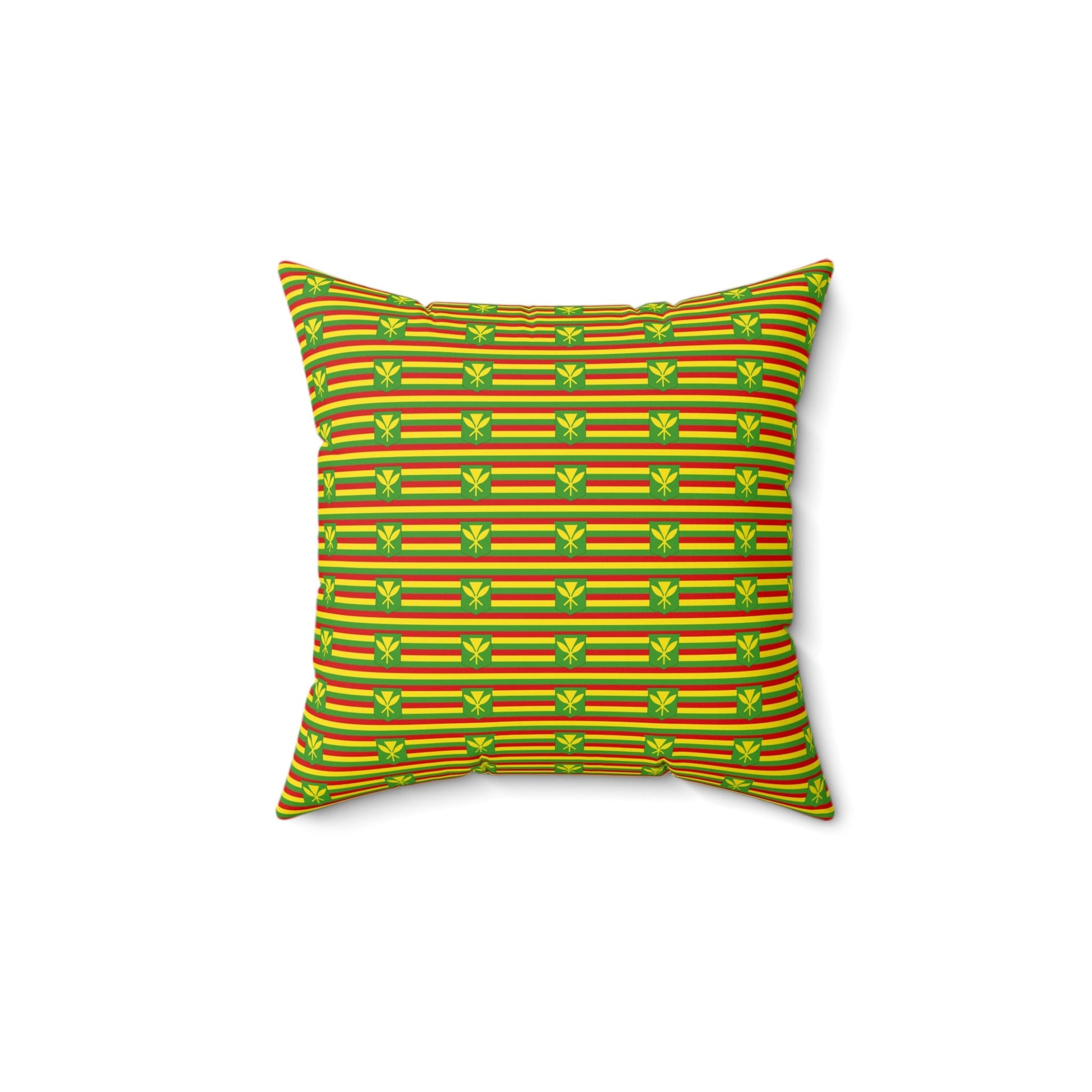 Kanaka Maoli Hawaii Flag Spun Polyester Square Pillow