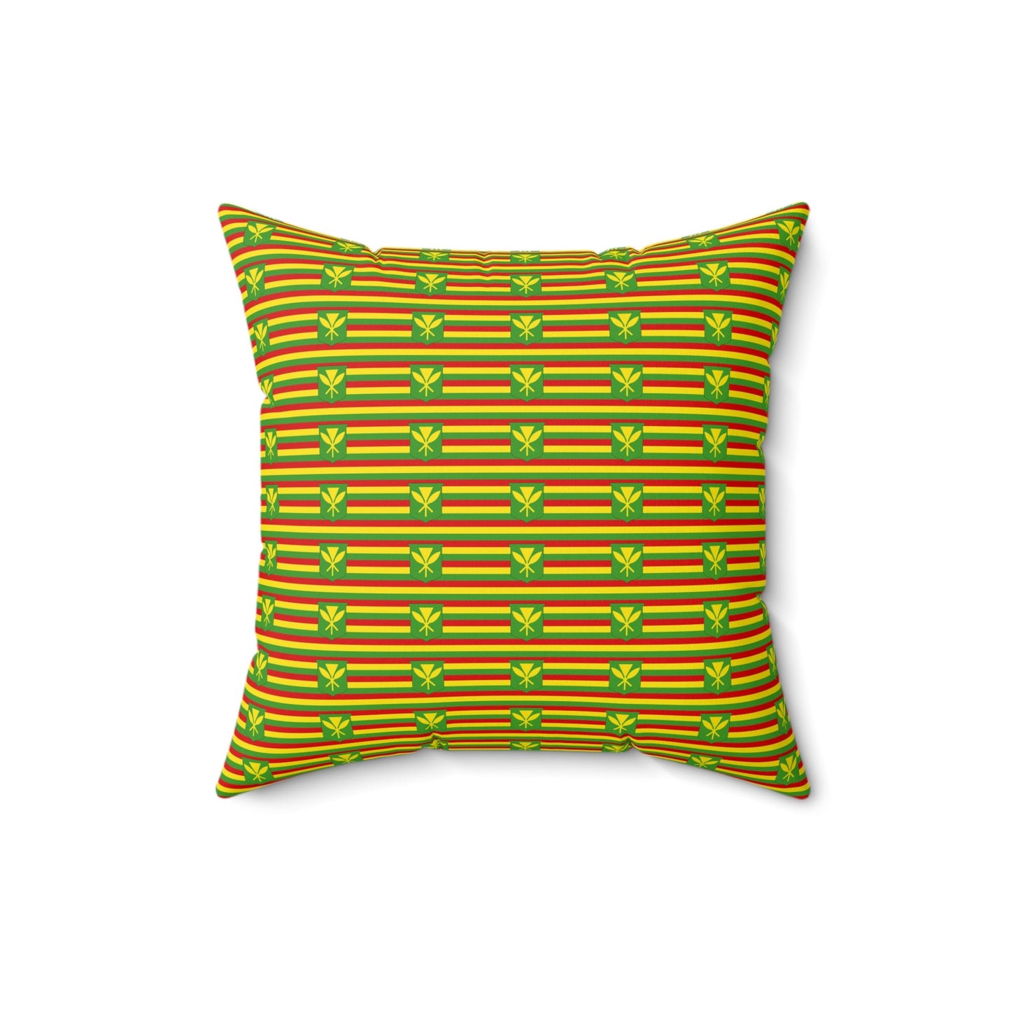 Kanaka Maoli Hawaii Flag Spun Polyester Square Pillow