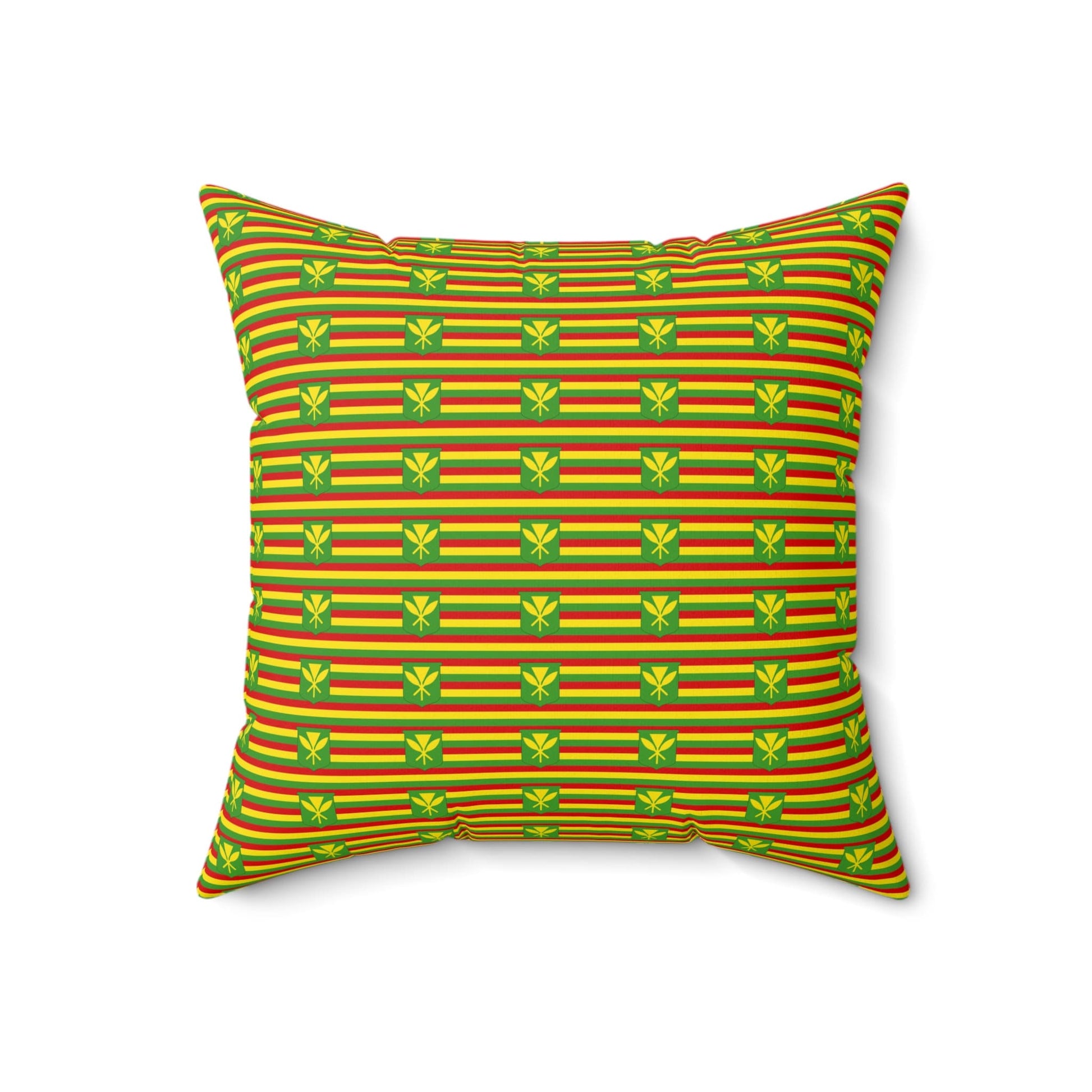 Kanaka Maoli Hawaii Flag Spun Polyester Square Pillow