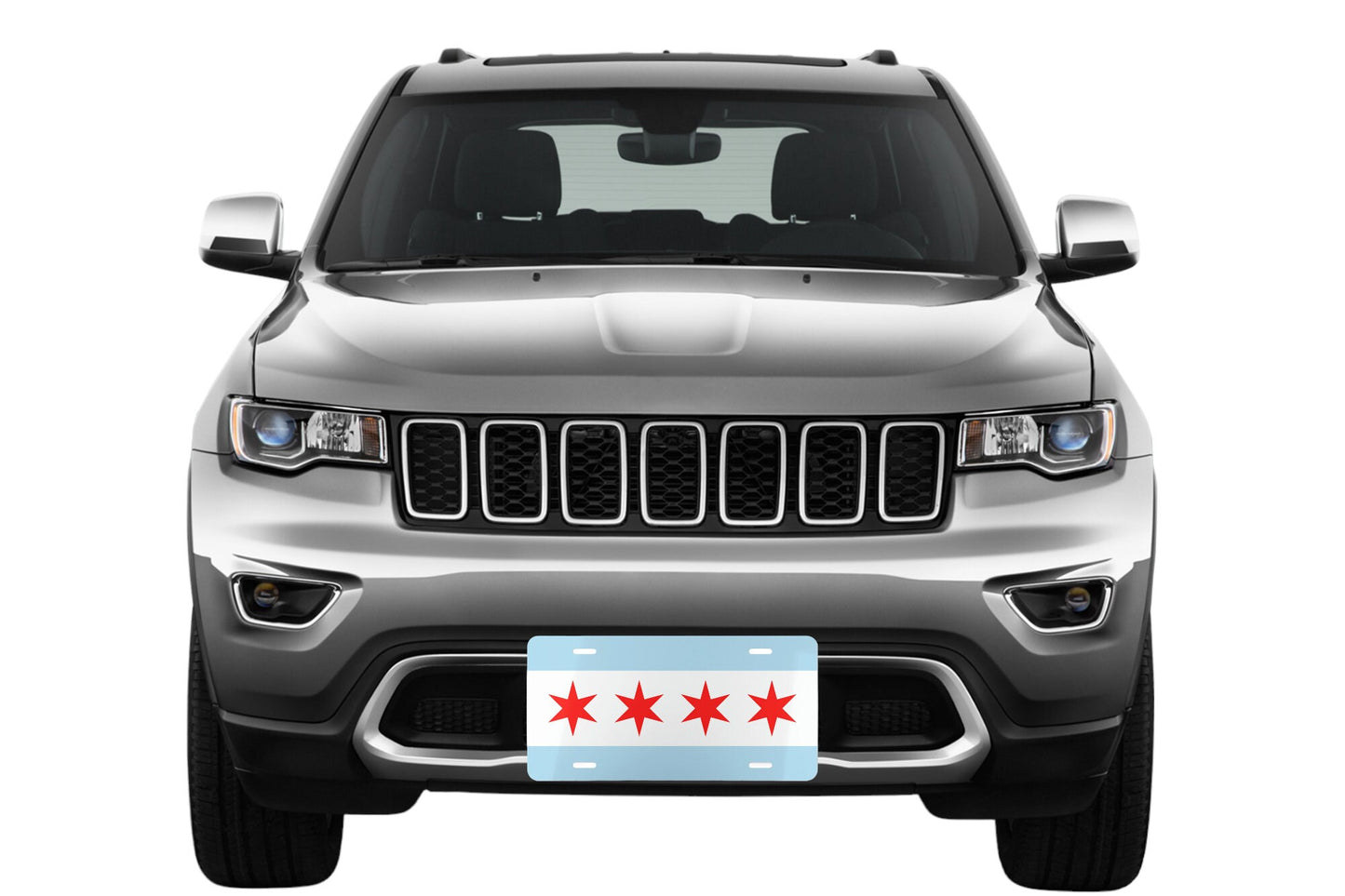 Chicago City Flag Car custom license Plate tag