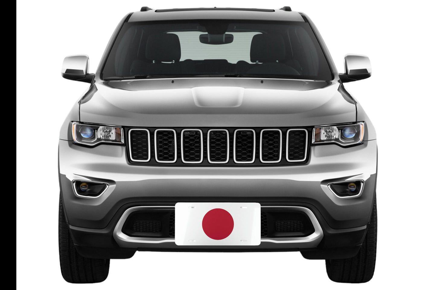 Japan flag car plate tag