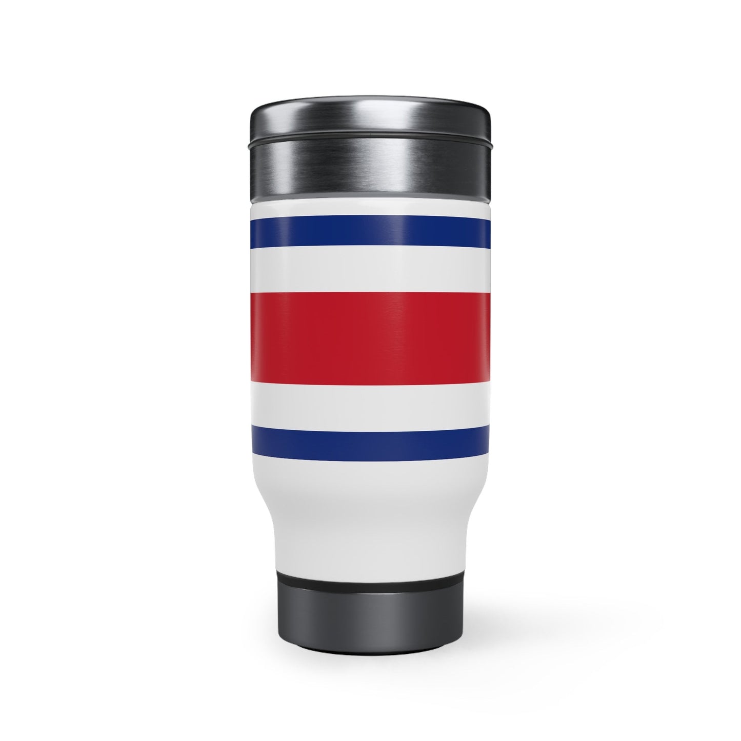 Costa Rica Flag Stainless Steel Travel Mug with Handle, 14oz