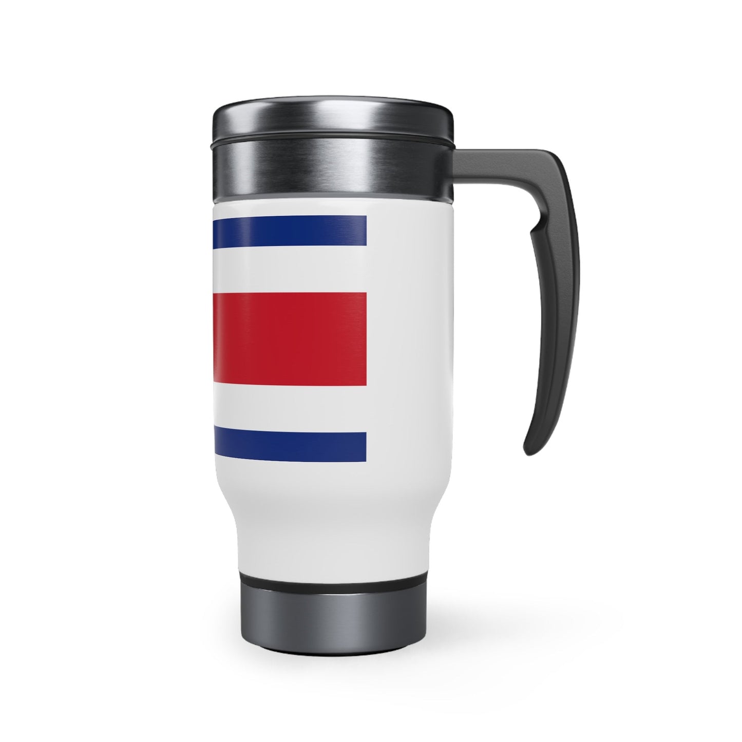 Costa Rica Flag Stainless Steel Travel Mug with Handle, 14oz