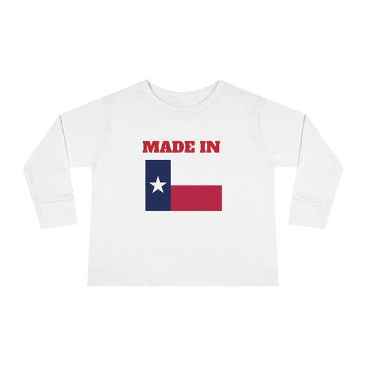 Made In Texas Toddler Long Sleeve Tee