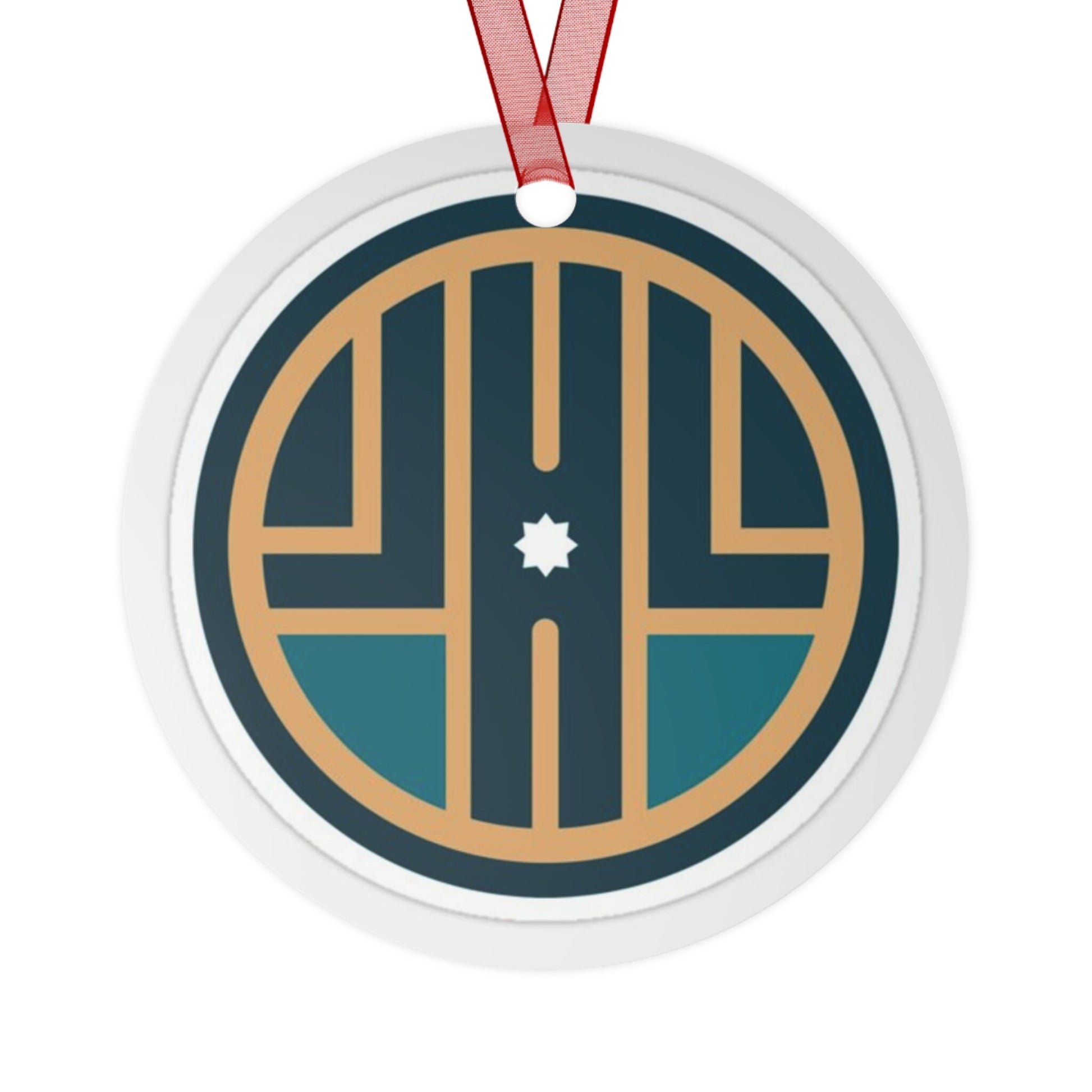 Lincoln Nebraska city flag gift Metal Ornament, Christmas gift, ornament exchange, care package gift, housewarming gift