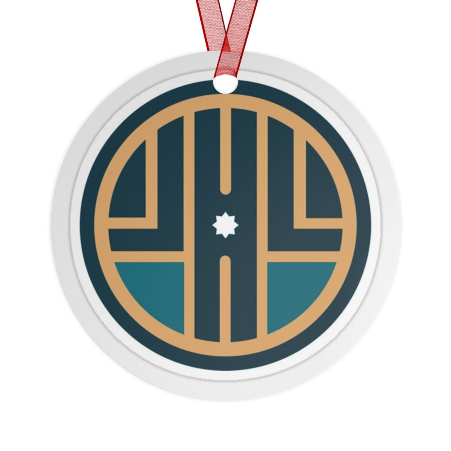 Lincoln Nebraska city flag gift Metal Ornament, Christmas gift, ornament exchange, care package gift, housewarming gift