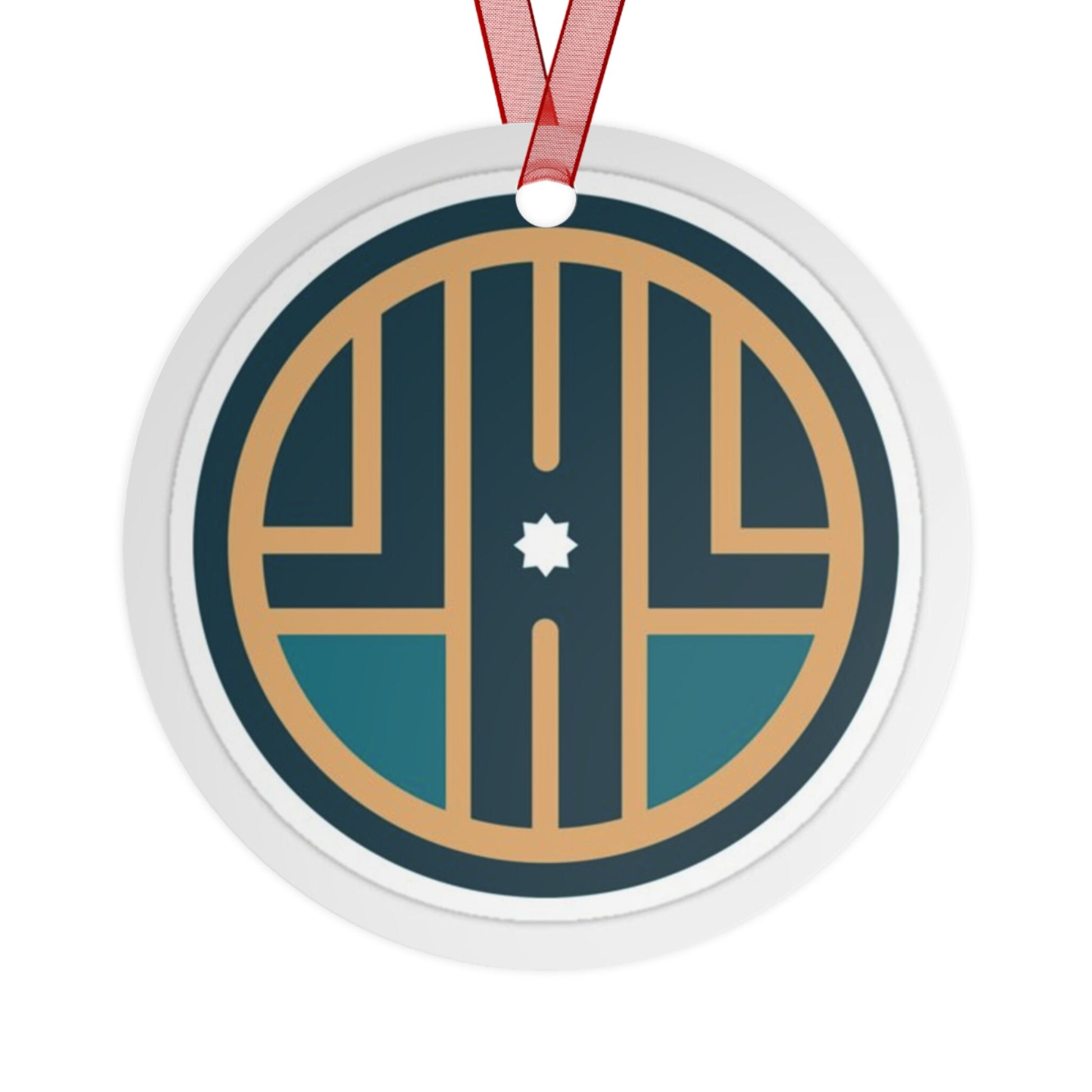 Lincoln Nebraska city flag gift Metal Ornament, Christmas gift, ornament exchange, care package gift, housewarming gift