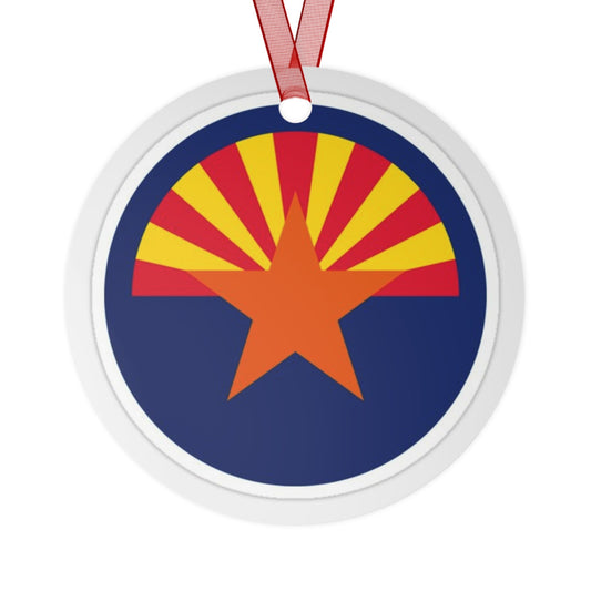 Arizona state flag gift Metal Ornament, Christmas gift, ornament exchange, care package gift, housewarming gift