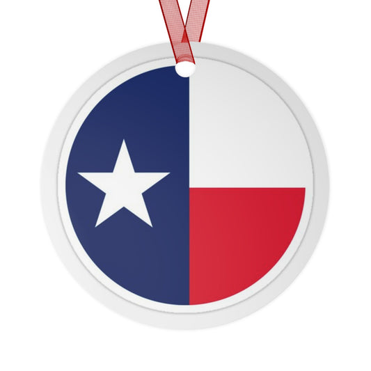 Texas state flag gift Metal Ornament, Christmas gift, ornament exchange, care package gift, housewarming gift