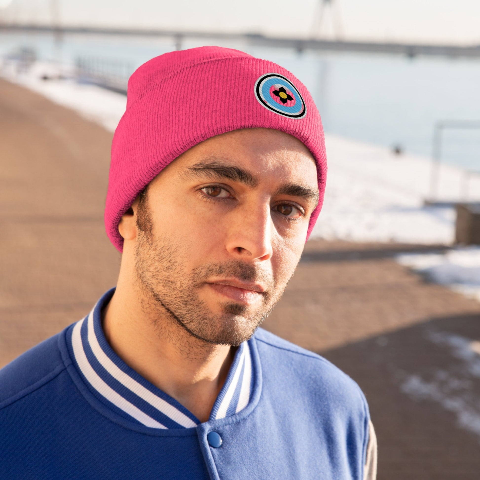 Madison, Wisconsin city flag Knit Beanie