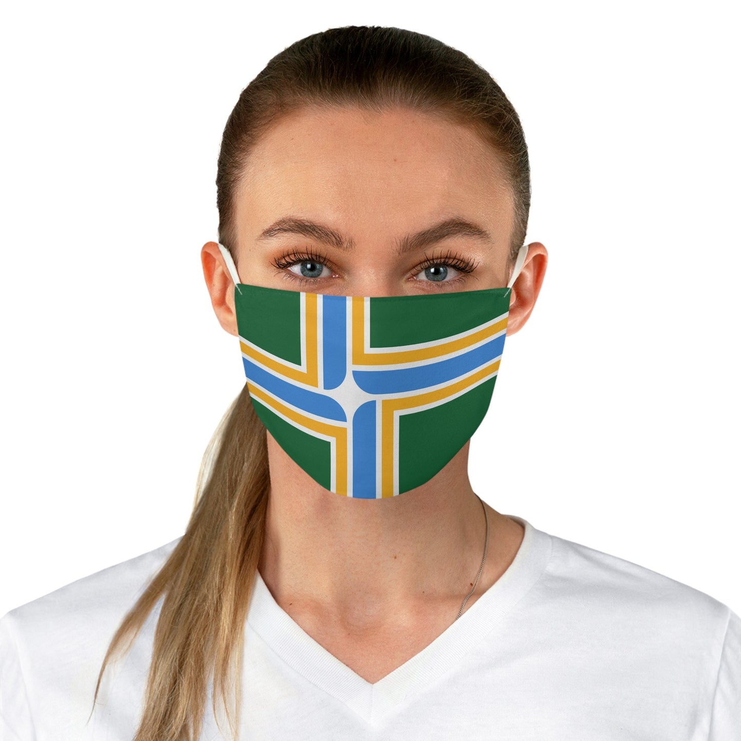 Portland Oregon City Flag Fabric Face Mask