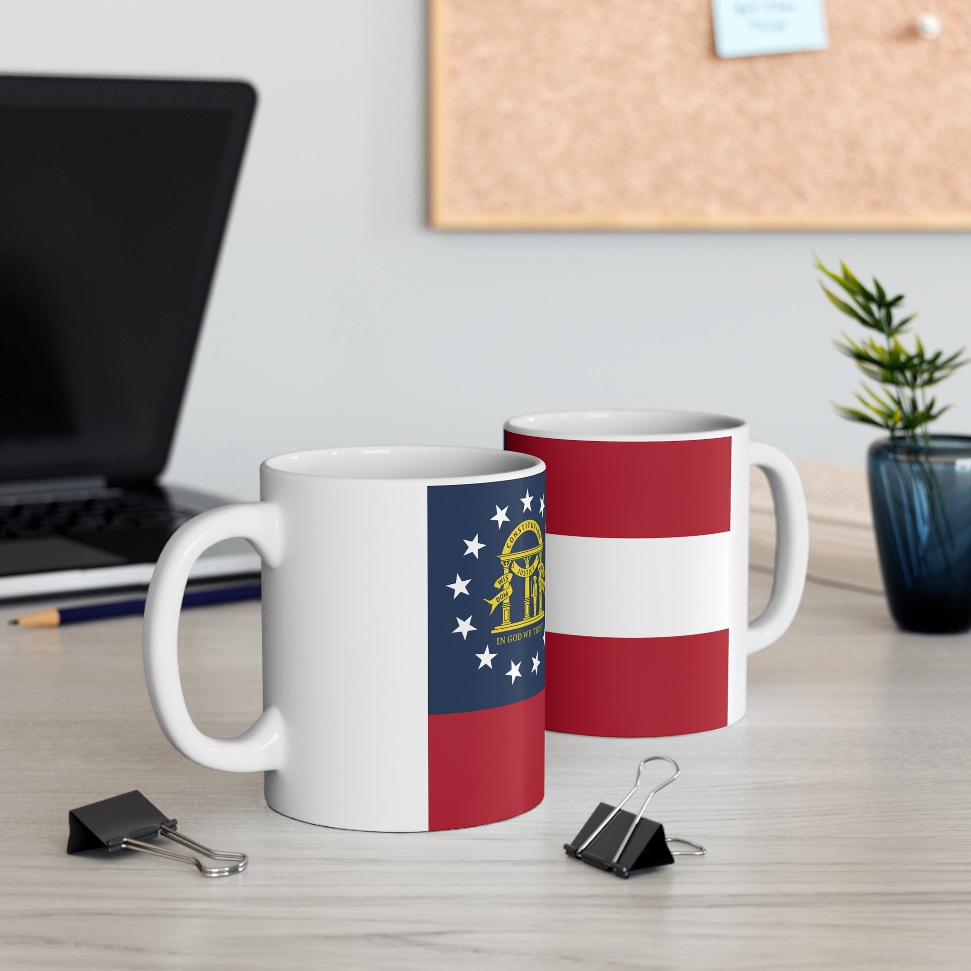 State of Georgia Flag Ceramic coffee Mug 11oz