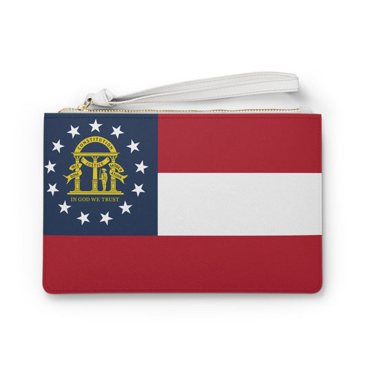 State of Georgia Flag Clutch Bag