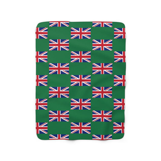 United Kingdom UK Sherpa Fleece Blanket