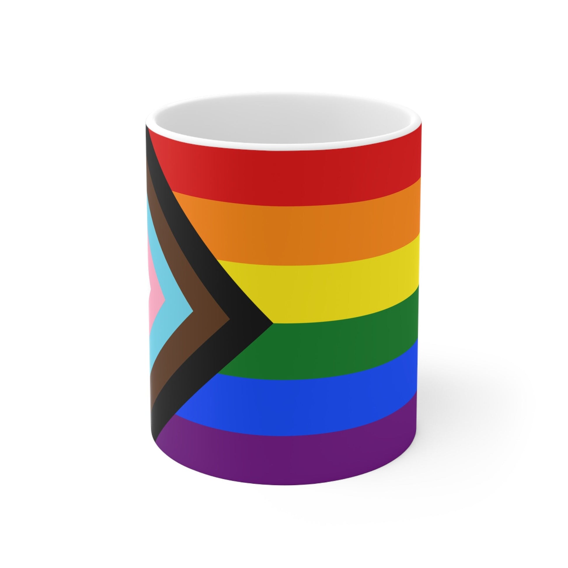 LGBTQ Progress Pride Flag Ceramic Coffee Mug 11oz Contact me for other Pride Flags.