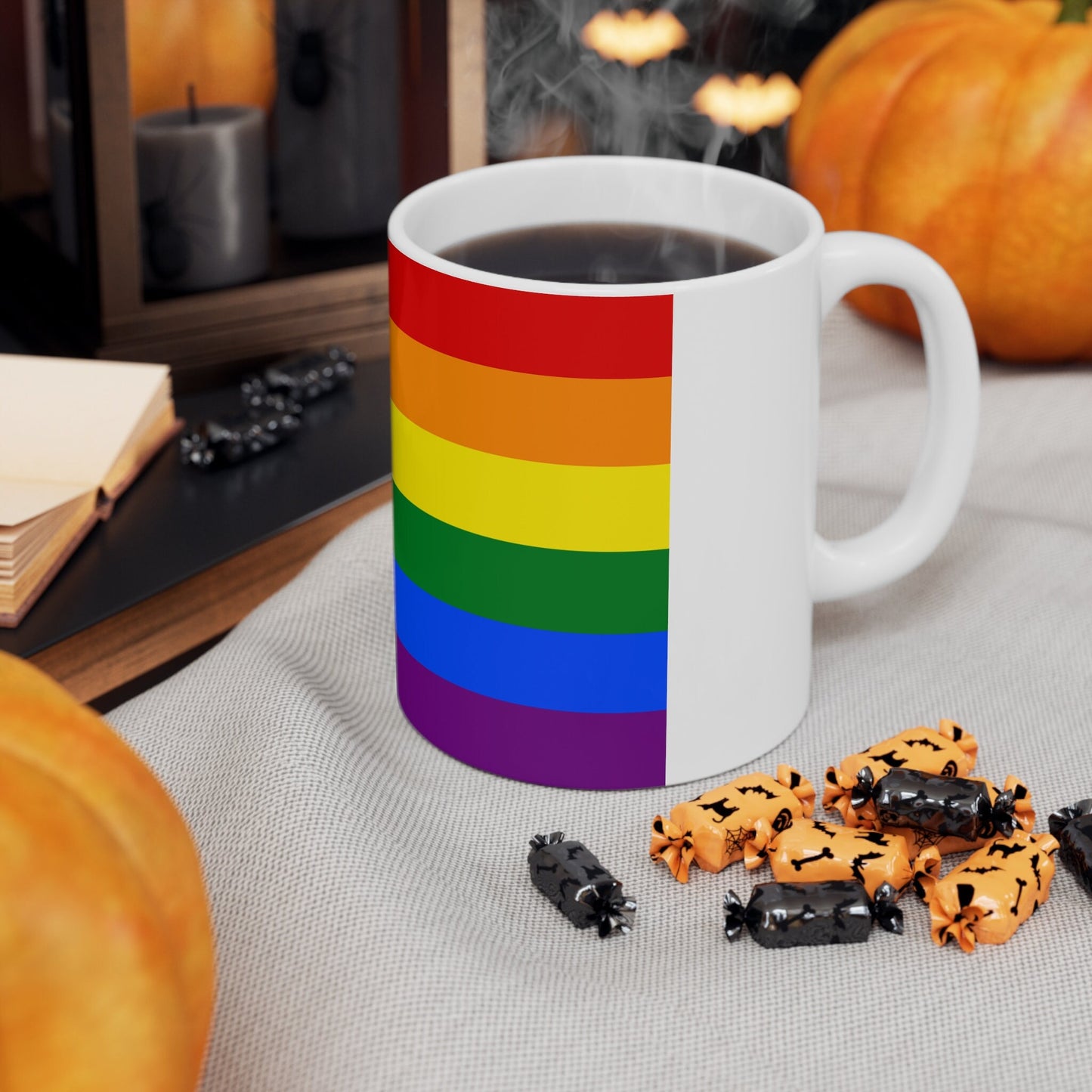 LGBTQ Progress Pride Flag Ceramic Coffee Mug 11oz Contact me for other Pride Flags.