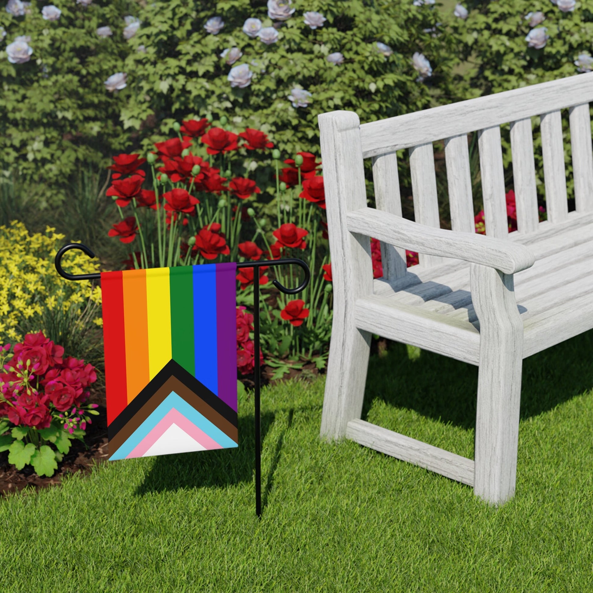 LGBTQ Progress Pride Flag Garden Banner