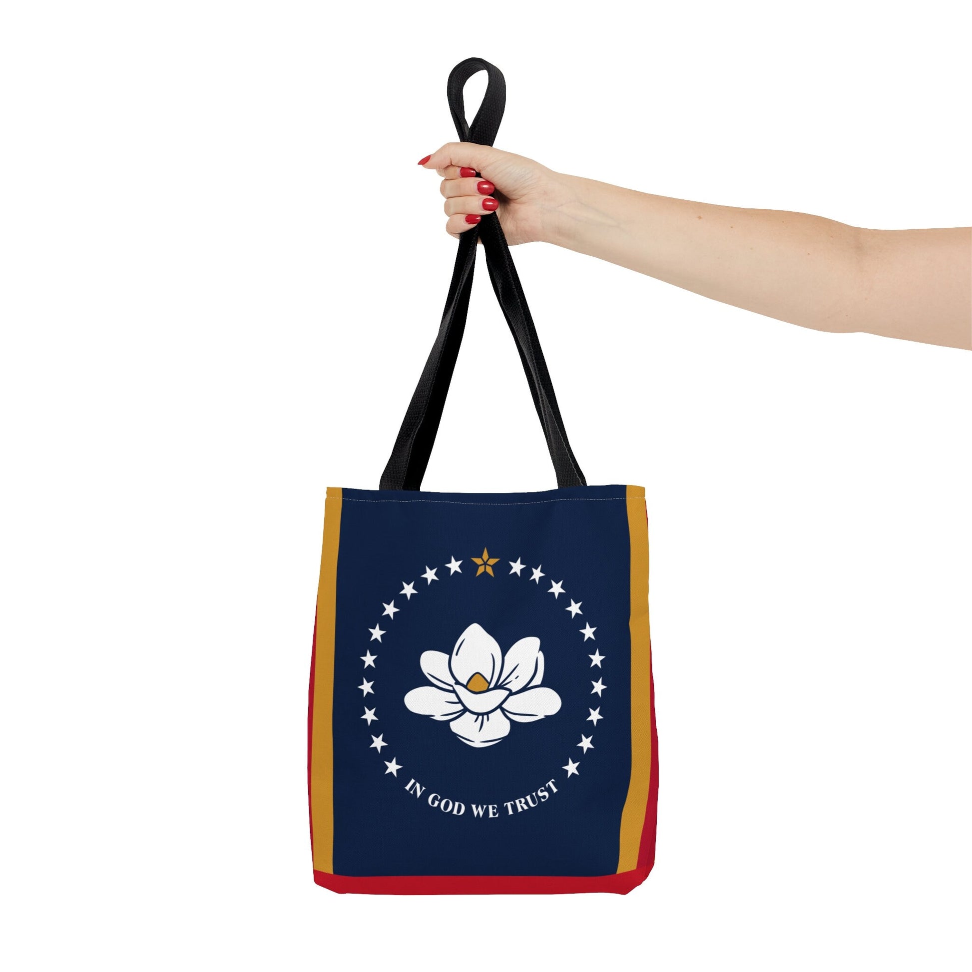 Mississippi Flag Travel Tote Bag, care package gift, housewarming gift, new home gift