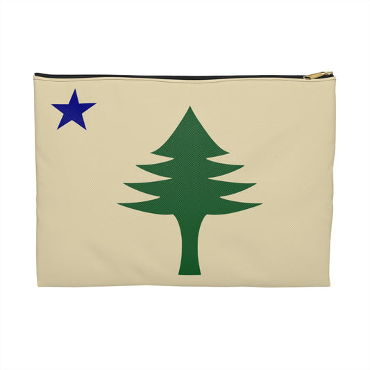 Maine Flag Accessory Pouch, Great for travel or school.