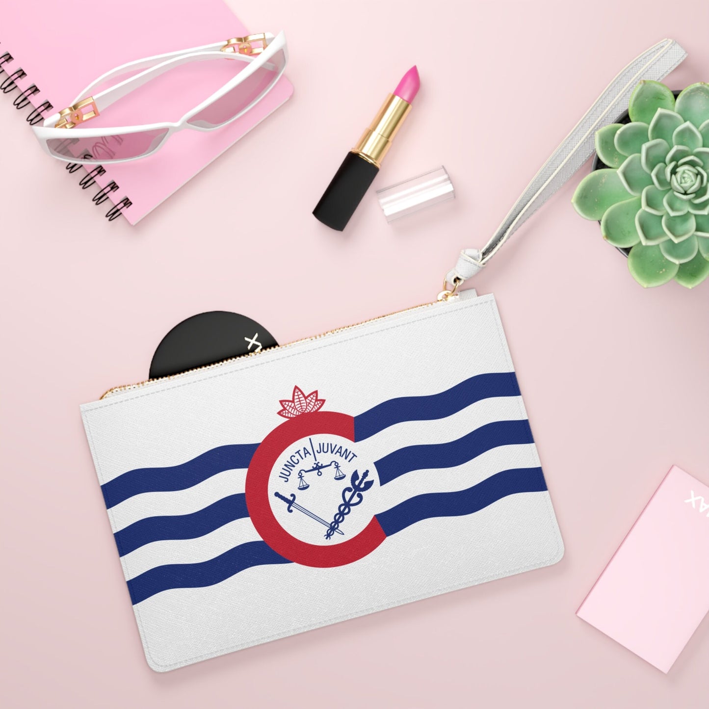 Cincinnati city Flag Clutch Bag, care package gift, travel gift, school ID , lipstick holder, money holder, hometown pride gift