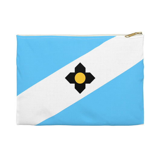 Madison Wisconsin city Flag Accessory Pouch, great for school or travel bag, care package gift, state pride gift