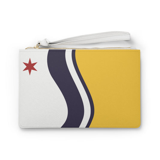 South Bens Indiana city Flag Clutch Bag, care package gift, travel gift, school ID , lipstick holder, money holder, hometown pride gift