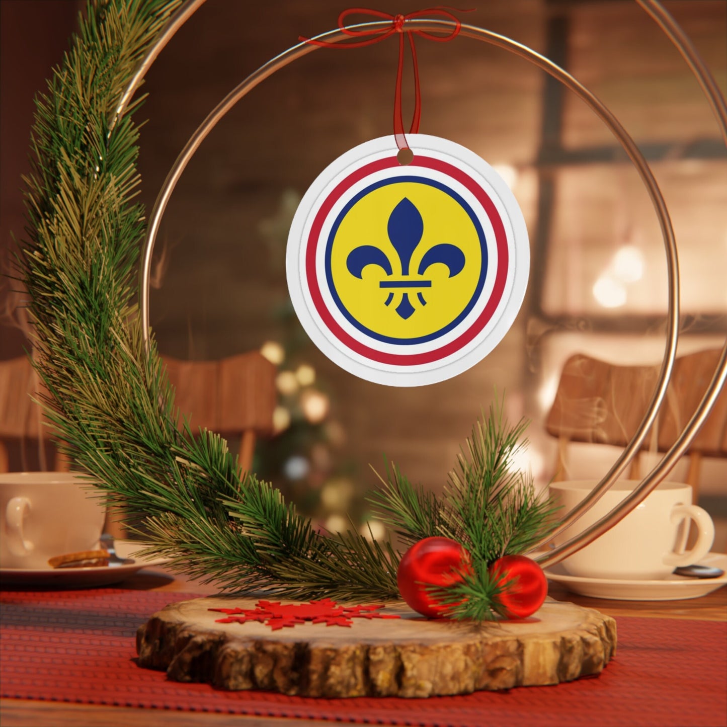 St Louis Missouri city flag gift Metal Ornament, Christmas gift, ornament exchange, care package gift, housewarming gift