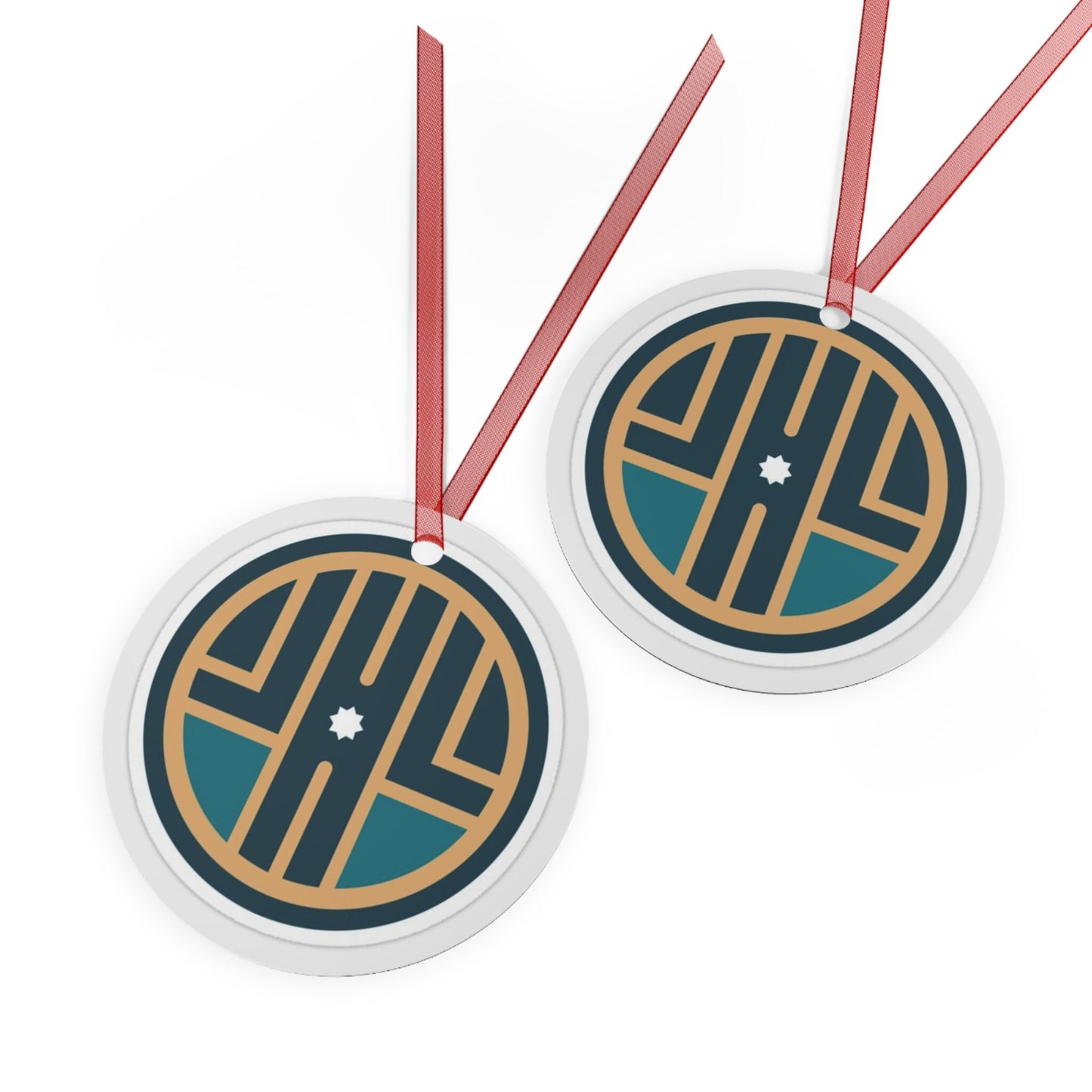 Lincoln Nebraska city flag gift Metal Ornament, Christmas gift, ornament exchange, care package gift, housewarming gift