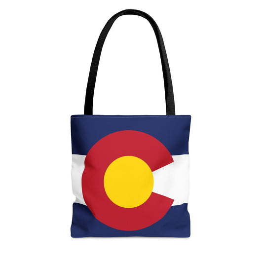 Colorado Flag Tote Bag, Great for weekend getaway tote, travel or vacation tote. school teacher tote bag