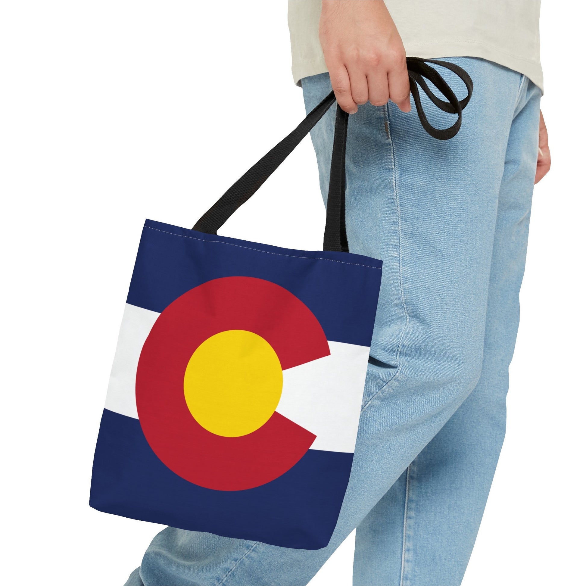 Colorado Flag Tote Bag, Great for weekend getaway tote, travel or vacation tote. school teacher tote bag