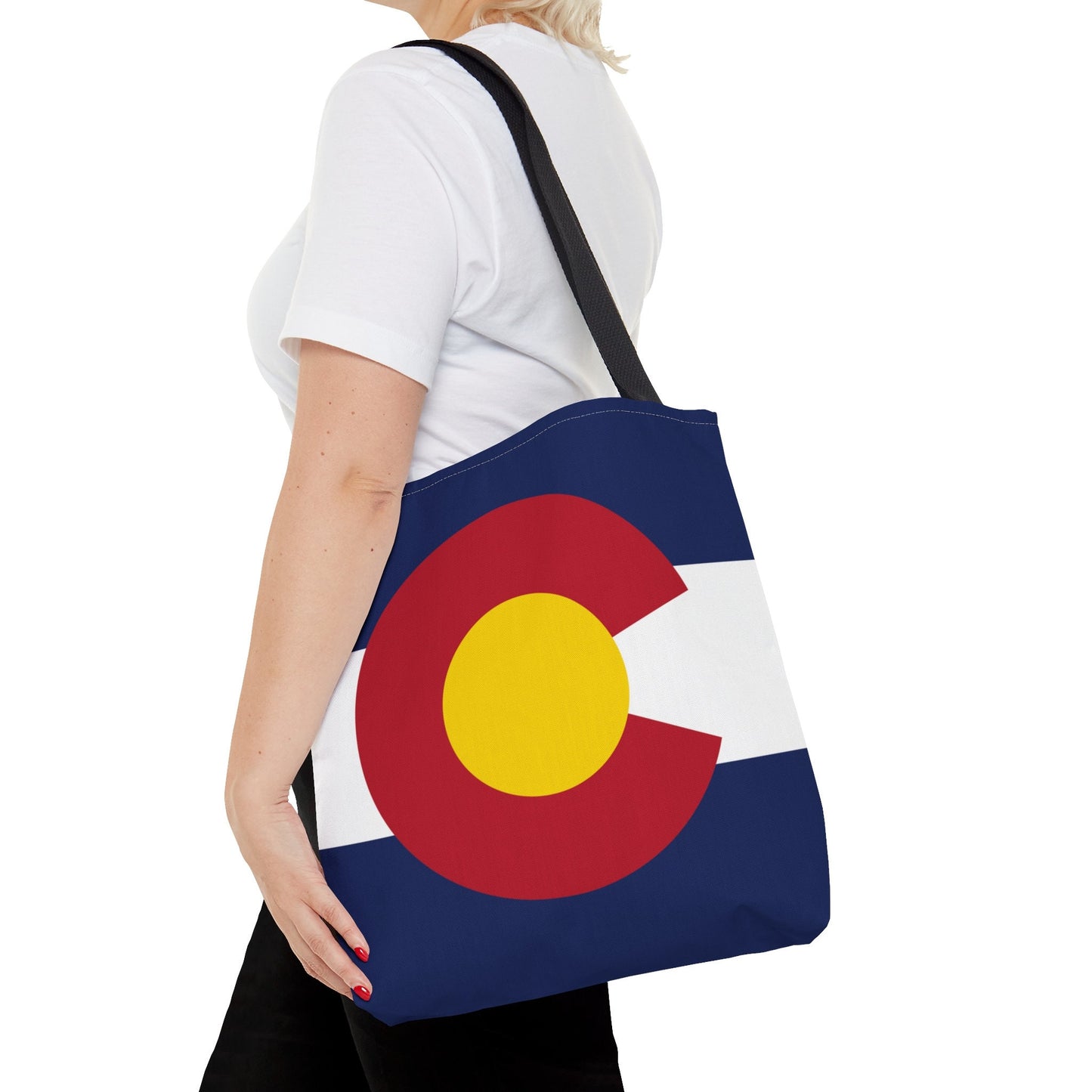 Colorado Flag Tote Bag, Great for weekend getaway tote, travel or vacation tote. school teacher tote bag